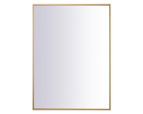 Elegant Wall Mirror - Brass, L 36" (MR42736BR)