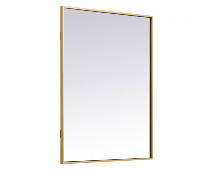 Elegant Wall Mirror - Brass, L 36" (MR42736BR)