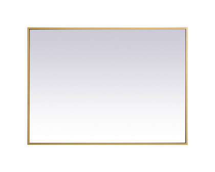 Elegant Wall Mirror - Brass, L 36" (MR42736BR)