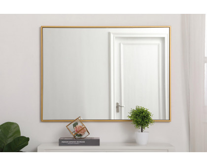 Elegant Wall Mirror - Brass, L 36" (MR42736BR)