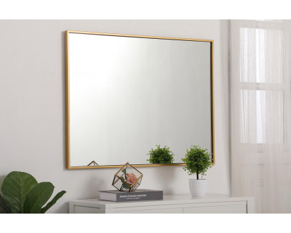 Elegant Wall Mirror - Brass, L 36" (MR42736BR)