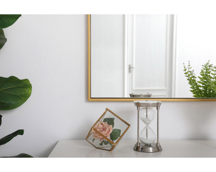 Elegant Wall Mirror - Brass, L 36" (MR42736BR)