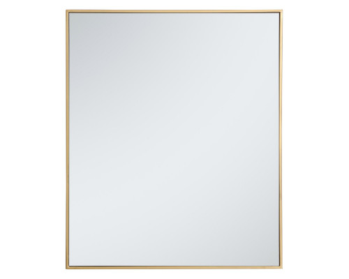 Elegant Wall Mirror - Brass, L 36" (MR43036BR)