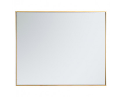 Elegant Wall Mirror - Brass, L 36" (MR43036BR)