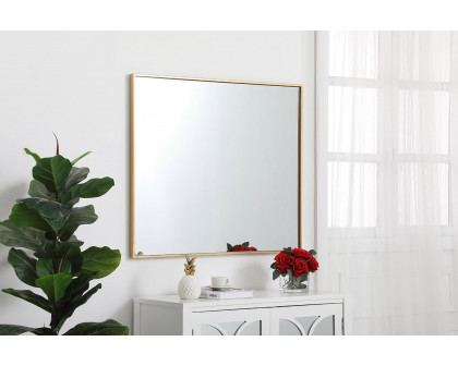 Elegant Wall Mirror - Brass, L 36" (MR43036BR)