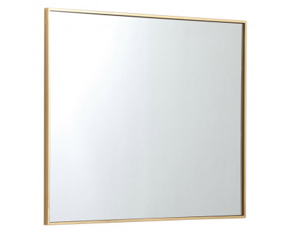 Elegant Wall Mirror - Brass, L 36" (MR43036BR)