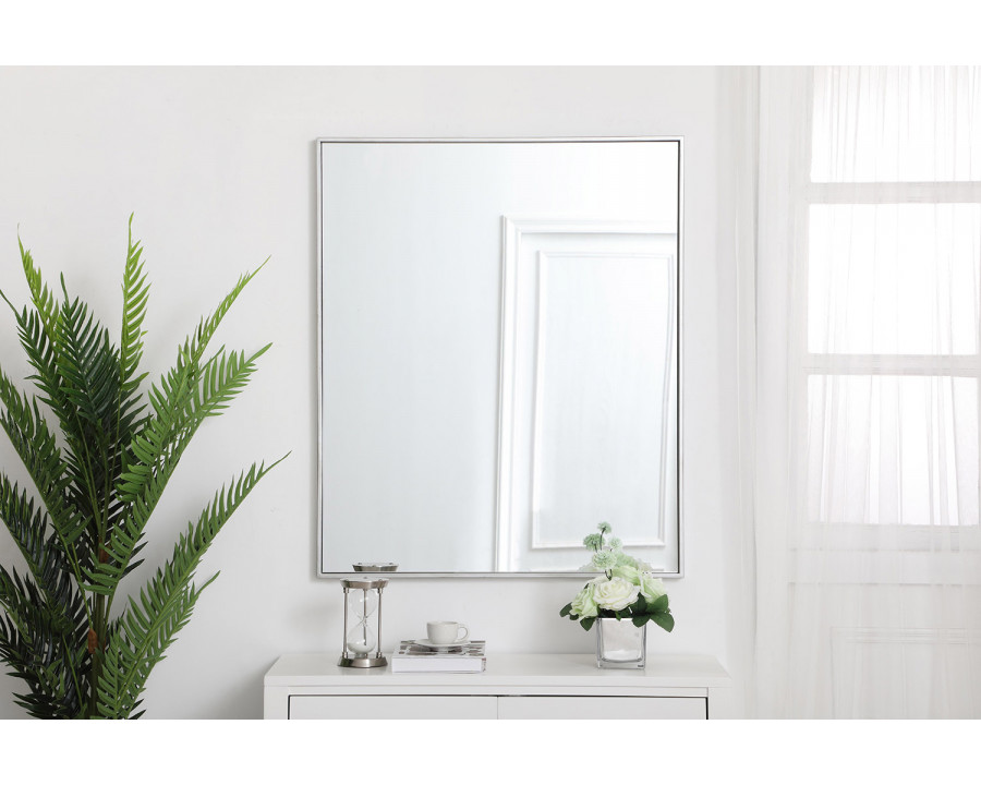 Elegant Wall Mirror - Silver, L 36" (MR43036S)