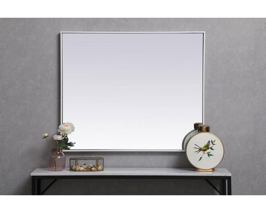 Elegant Wall Mirror - White, L 36" (MR43036WH)