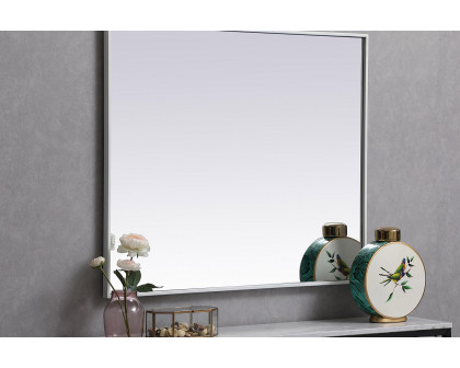 Elegant Wall Mirror - White, L 36" (MR43036WH)