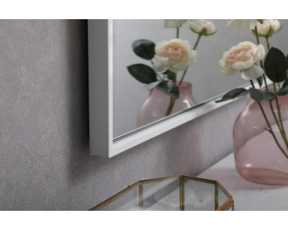 Elegant Wall Mirror - White, L 36" (MR43036WH)