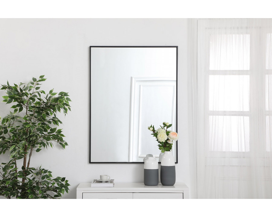 Elegant Wall Mirror - Black, L 40" (MR43040BK)