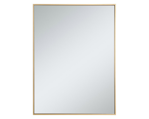 Elegant Wall Mirror - Brass, L 40" (MR43040BR)