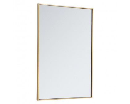 Elegant Wall Mirror - Brass, L 40" (MR43040BR)