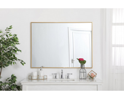 Elegant Wall Mirror - Brass, L 40" (MR43040BR)