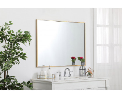 Elegant Wall Mirror - Brass, L 40" (MR43040BR)