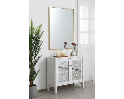 Elegant Wall Mirror - Brass, L 40" (MR43040BR)