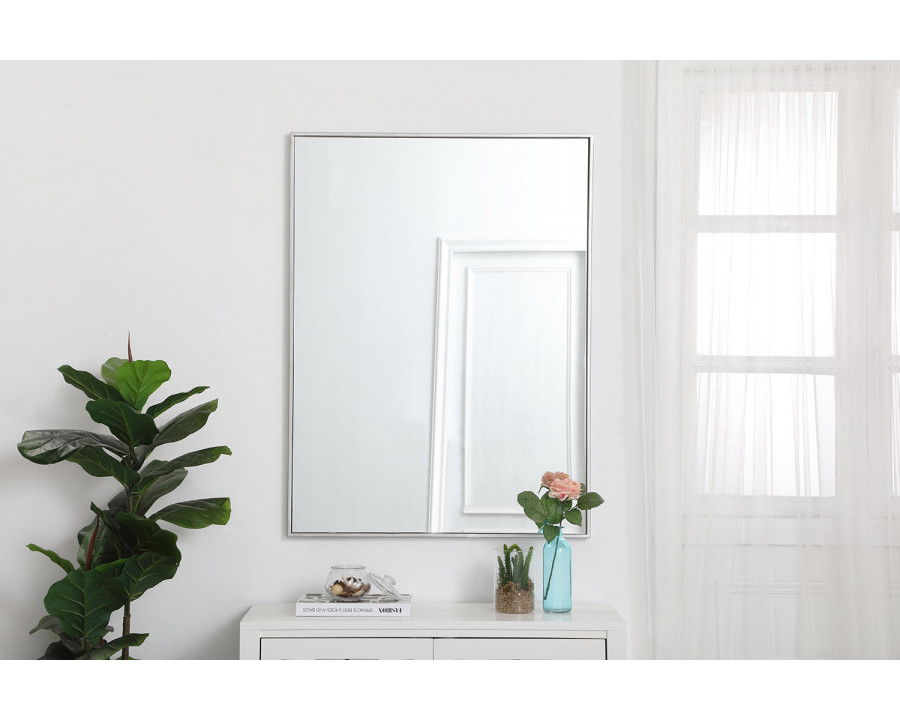 Elegant Wall Mirror - Silver, L 40" (MR43040S)