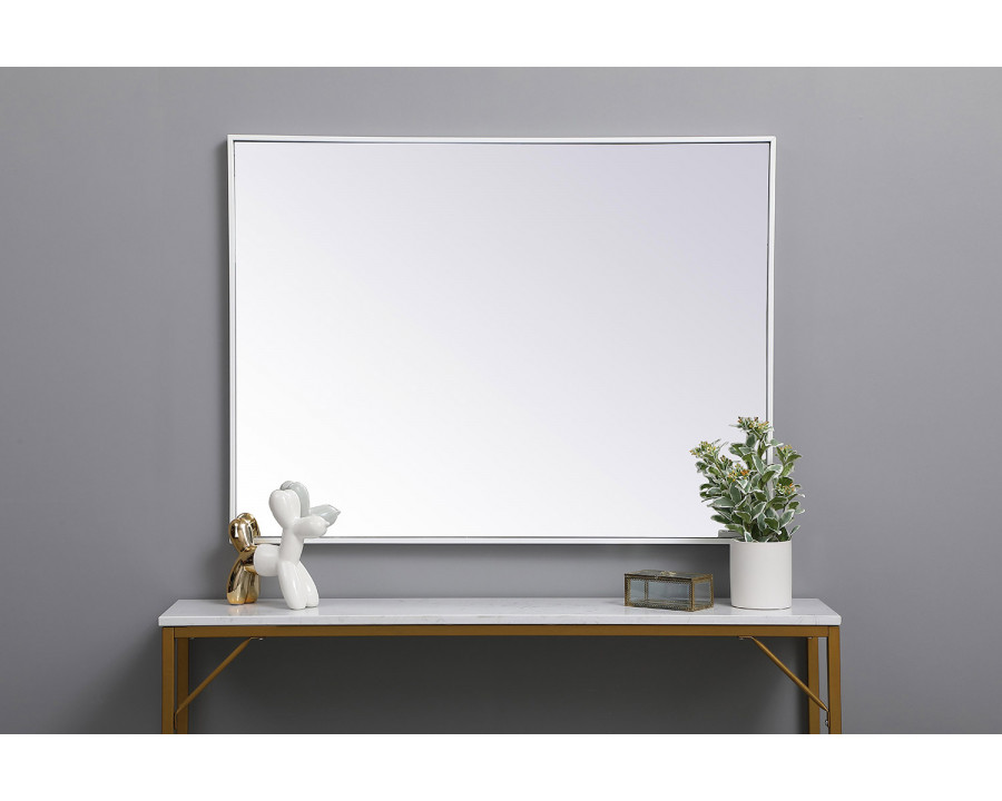 Elegant Wall Mirror - White, L 40" (MR43040WH)