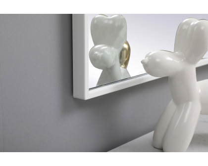 Elegant Wall Mirror - White, L 40" (MR43040WH)