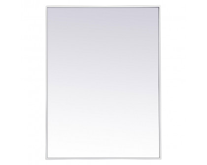 Elegant Wall Mirror - White, L 40" (MR43040WH)