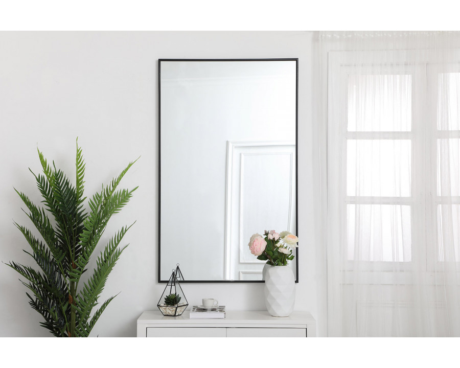 Elegant Wall Mirror - Black, L 48" (MR43048BK)