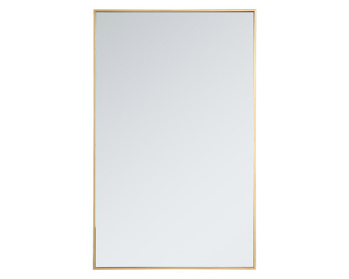 Elegant Wall Mirror - Brass, L 48" (MR43048BR)