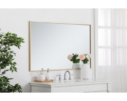 Elegant Wall Mirror - Brass, L 48" (MR43048BR)