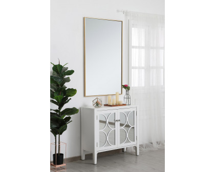 Elegant Wall Mirror - Brass, L 48" (MR43048BR)