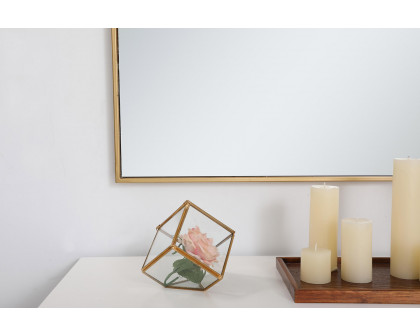 Elegant Wall Mirror - Brass, L 48" (MR43048BR)