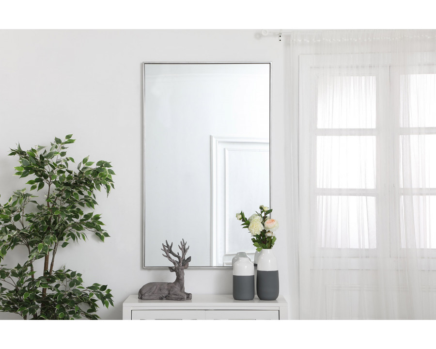 Elegant Wall Mirror - Silver, L 48" (MR43048S)