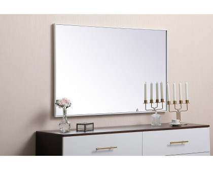 Elegant Wall Mirror - White, L 48" (MR43048WH)