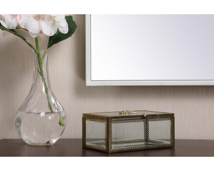 Elegant Wall Mirror - White, L 48" (MR43048WH)