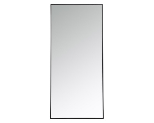 Elegant 30" Metal Frame Rectangle Mirror - Black (MR43060BK)