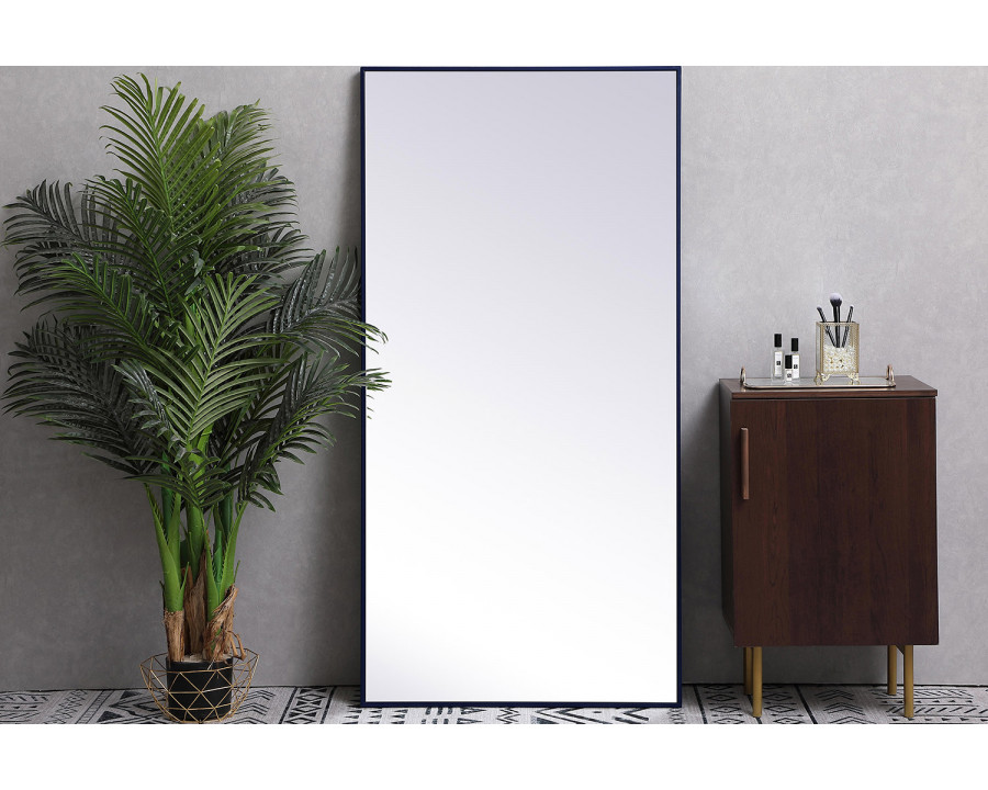 Elegant 30" Metal Frame Rectangle Mirror - Blue (MR43060BL)