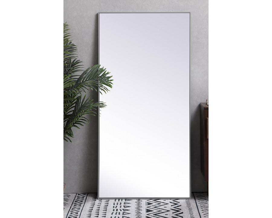 Elegant 30" Metal Frame Rectangle Mirror - Gray (MR43060GR)