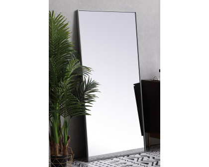 Elegant 30" Metal Frame Rectangle Mirror - Gray (MR43060GR)