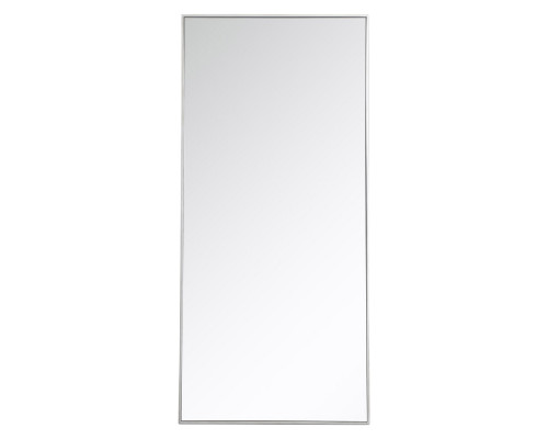 Elegant 30" Metal Frame Rectangle Mirror - Silver (MR43060S)