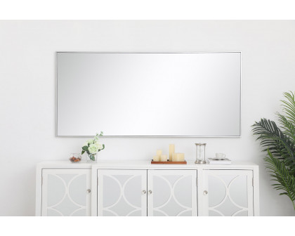 Elegant 30" Metal Frame Rectangle Mirror - Silver (MR43060S)