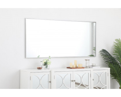 Elegant 30" Metal Frame Rectangle Mirror - Silver (MR43060S)