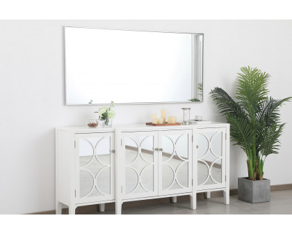 Elegant 30" Metal Frame Rectangle Mirror - Silver (MR43060S)