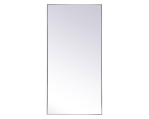 Elegant 30" Metal Frame Rectangle Mirror - White (MR43060WH)