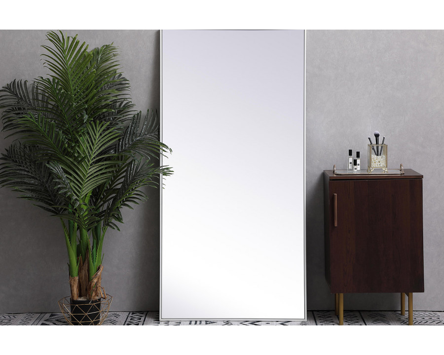 Elegant 30" Metal Frame Rectangle Mirror - White (MR43060WH)