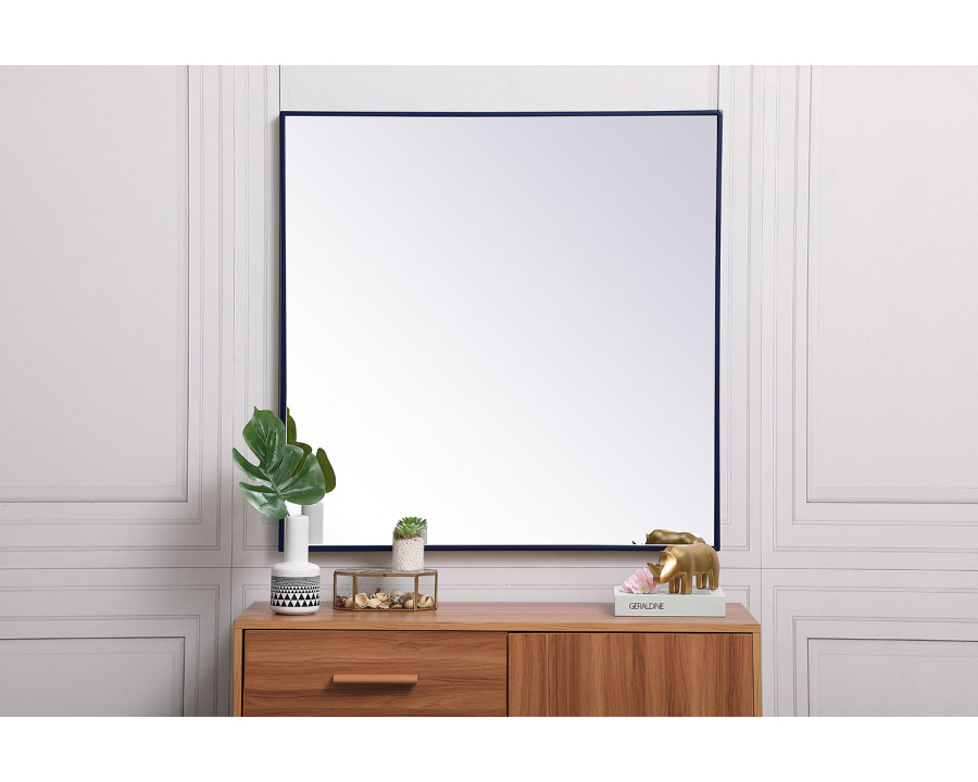 Elegant Wall Mirror - Blue, L 36" (MR43636BL)