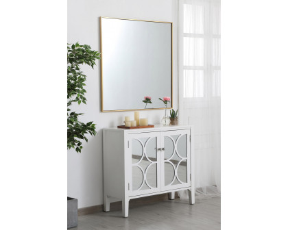 Elegant Wall Mirror - Brass, L 36" (MR43636BR)