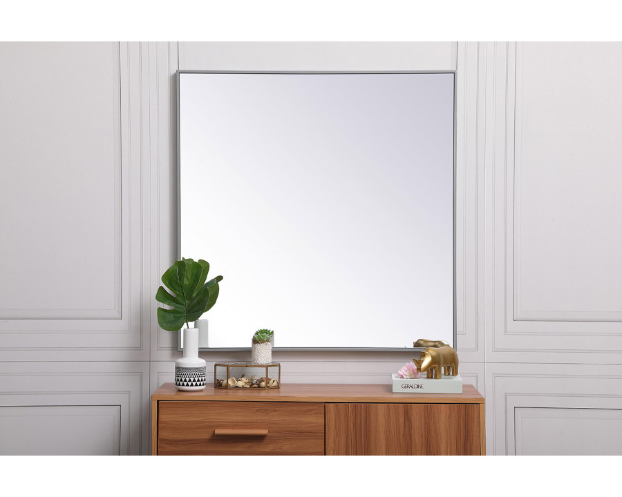 Elegant Wall Mirror - Gray, L 36" (MR43636GR)