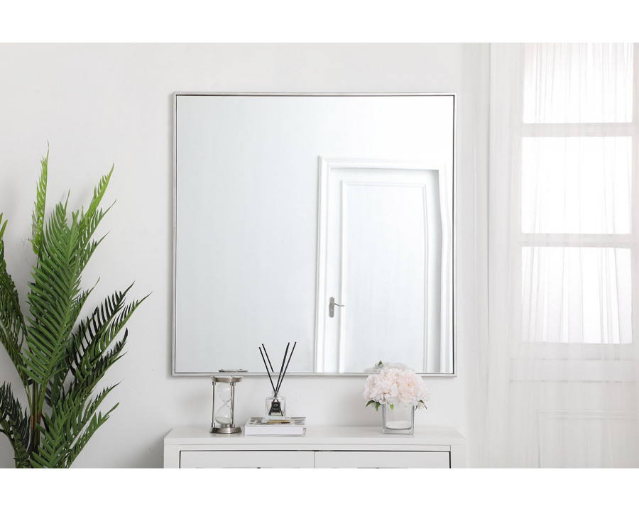 Elegant Wall Mirror - Silver, L 36" (MR43636S)