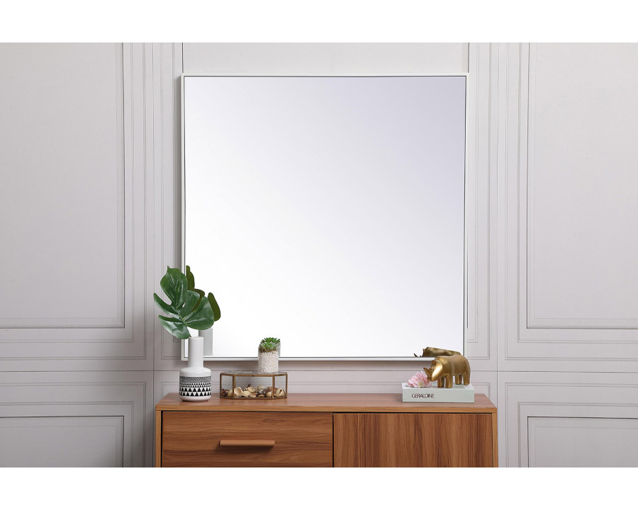 Elegant Wall Mirror - White, L 36" (MR43636WH)