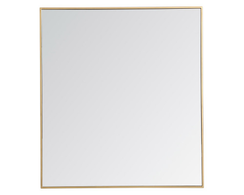 Elegant Wall Mirror - Brass, L 40" (MR43640BR)