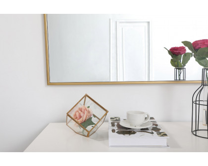 Elegant Wall Mirror - Brass, L 40" (MR43640BR)