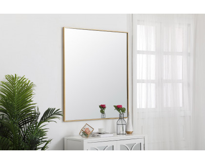 Elegant Wall Mirror - Brass, L 40" (MR43640BR)